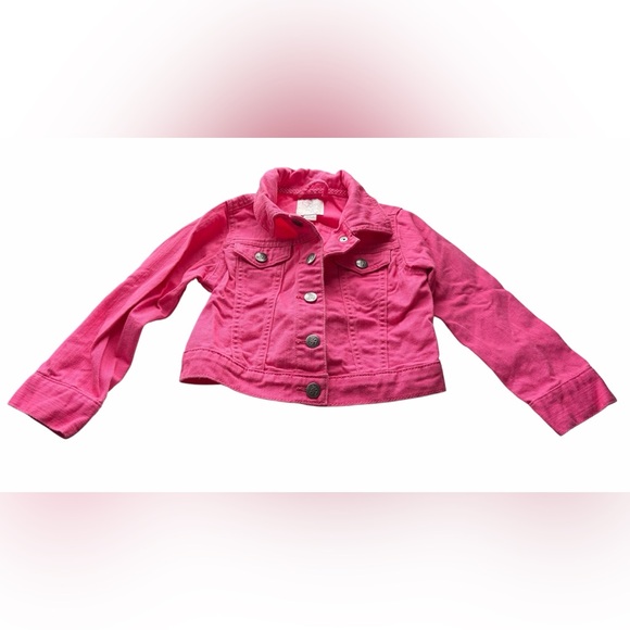 The Children’s Place Stylish Pink Kids Denim Jacket - Picture 2 of 10